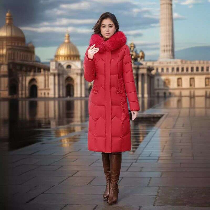 2025 Down Women's New Winter Long Over Knee Thick Korean Version Slim Fit And Slimming Cotton Jacket