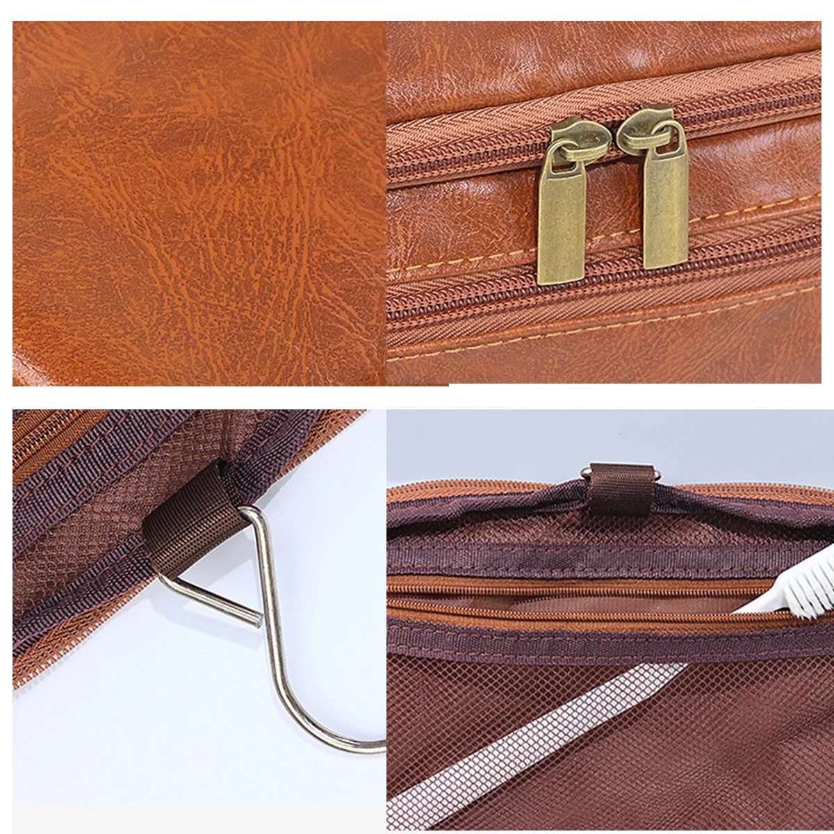 Men Vintage Toiletry Bag Travel Necessary Business Cosmetic Makeup Cases Male Hanging Storage Organizer Wash Bags 250812