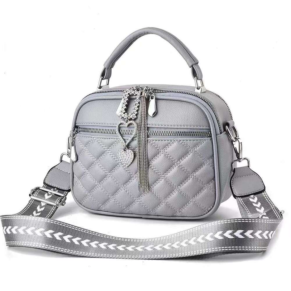 DHessentials Korean Style Square Shoulder Bag - Cute PU Crossbody Purse for Women, Fashionable Mini Bag for Daily Use (22x16x9cm)