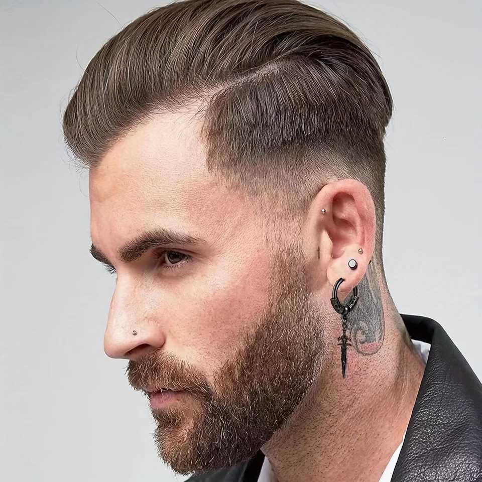 2pcs Stainless Steel Dragon Coil Sword Pendant Drop Hoop Earrings Unique Punk Hip Hop Style for Men Women Daily Wear JewelryXJ250814