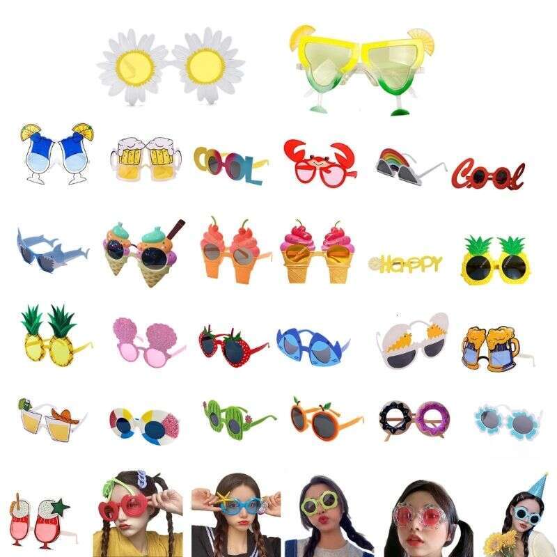 New Arrivals Tropical Luau Sunglasses Fun Dress Prop Hawaiian Party-Favor Glasses for Adults Beach Themed Party Decorations