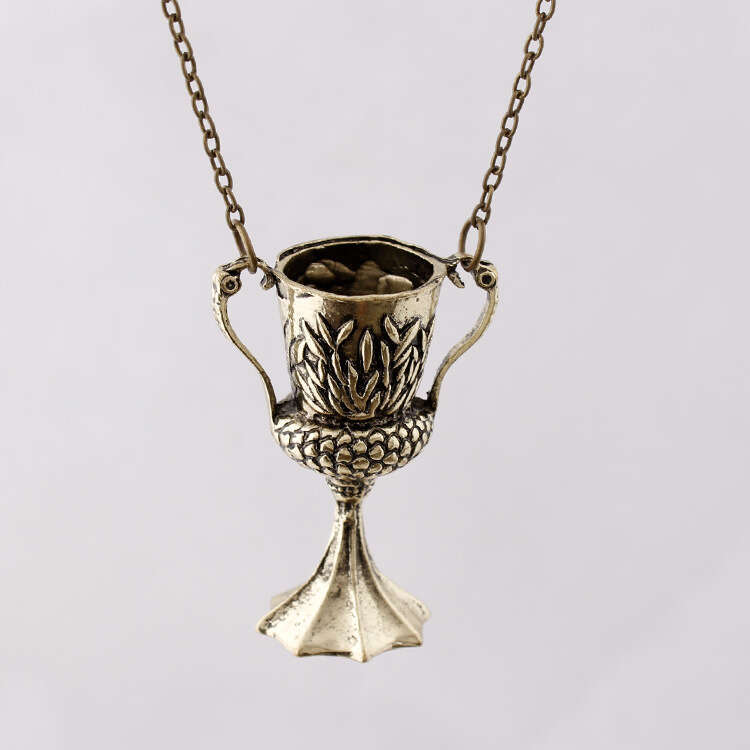 DHcollection New Accessories Potter Hufflepuff Cup Wine Glass Holy Grail Necklace