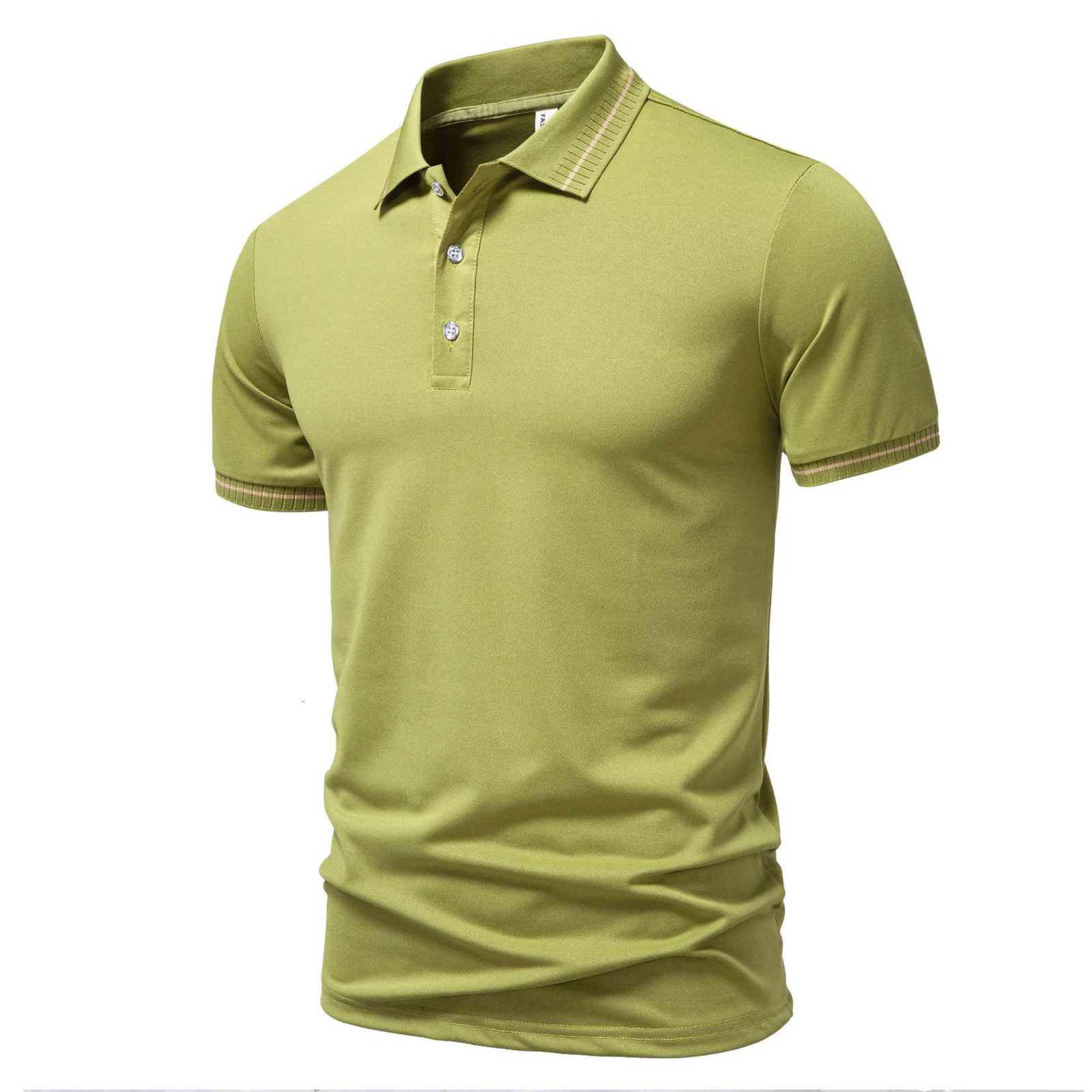 2025 Summer New Mens Business Casual Short Sleeve Solid Color Polo Shirt Fashionable Breathable Comfortable Summer Versatile XJ250804