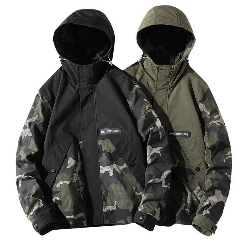Military Bomber Men Fashion Casual Camping Jacket Coat Windproof Hooded Windbreaker Coats Male Oversize Outerwear 4Xl