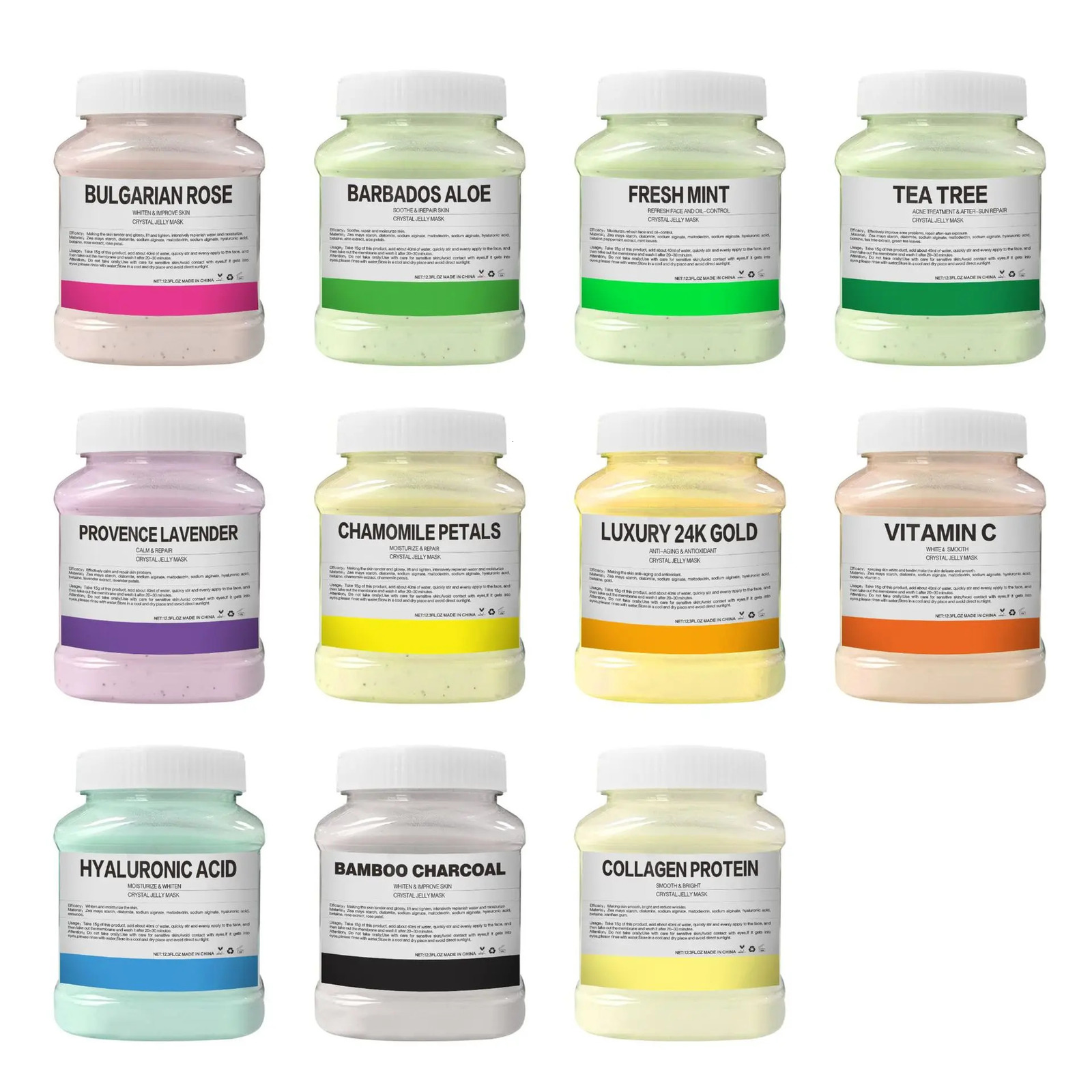 350g Hydrating 24K Gold Soft Mask Powder Rose Petal Crystal Jelly Mask Powder Skin Care Drop 250807