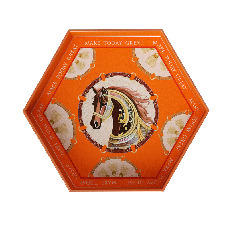 Luxury Creative Melamine Tray 9.2-inch hexagonal palletTableware Plate Household High-end Fruit Plate Jewelry Storage Box Tea Tray 250814