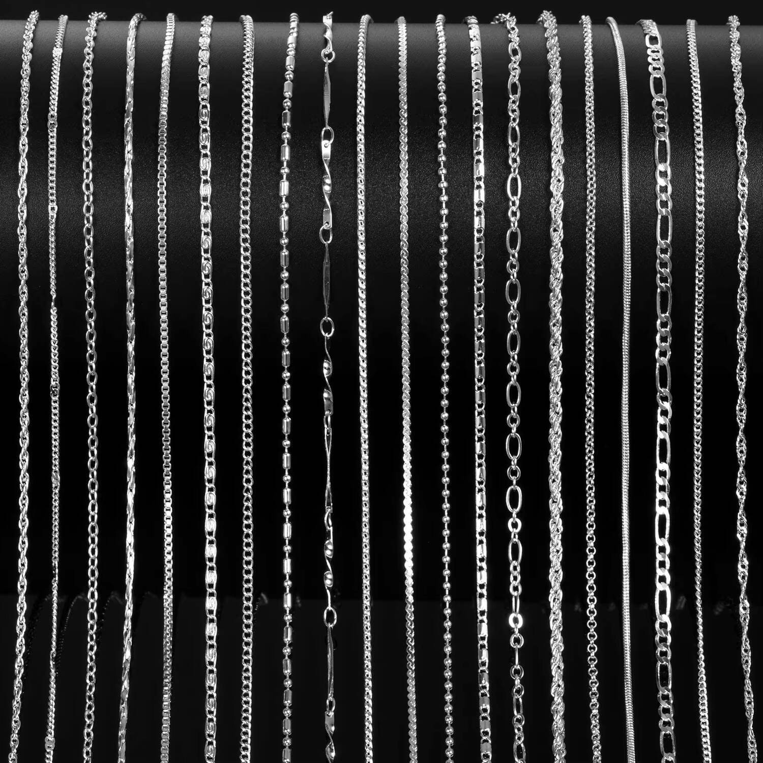 RINNTIN SC Wholesale 925 Silver Sterling Chain Men Necklace Jewelry Joya Plata Hip Hop Colar Cuban Cadena Custom Chain for Women