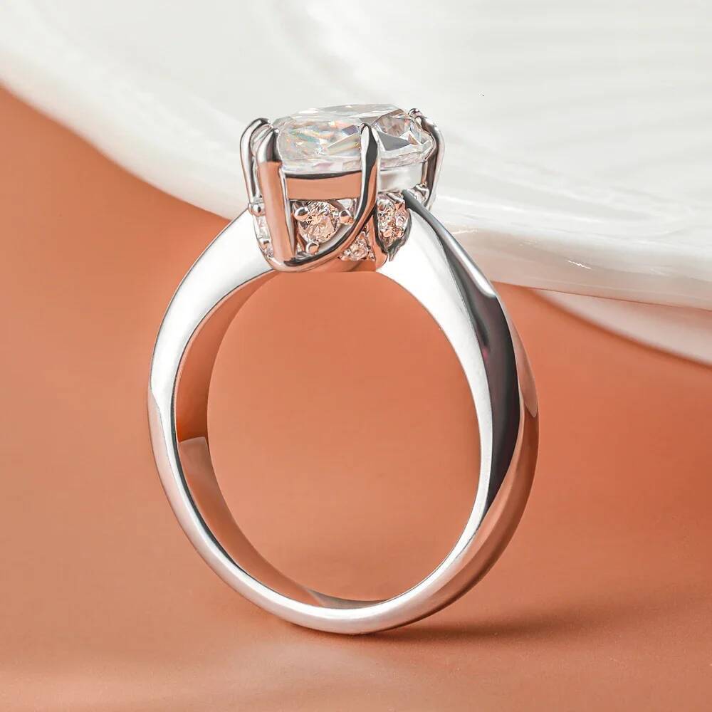 BXINY 3Carats Marquise Cut Moissanite Rings 925 Sterling Silver for Women GRA Certified Diamond Wedding Bands Gifts Fine Jewelry