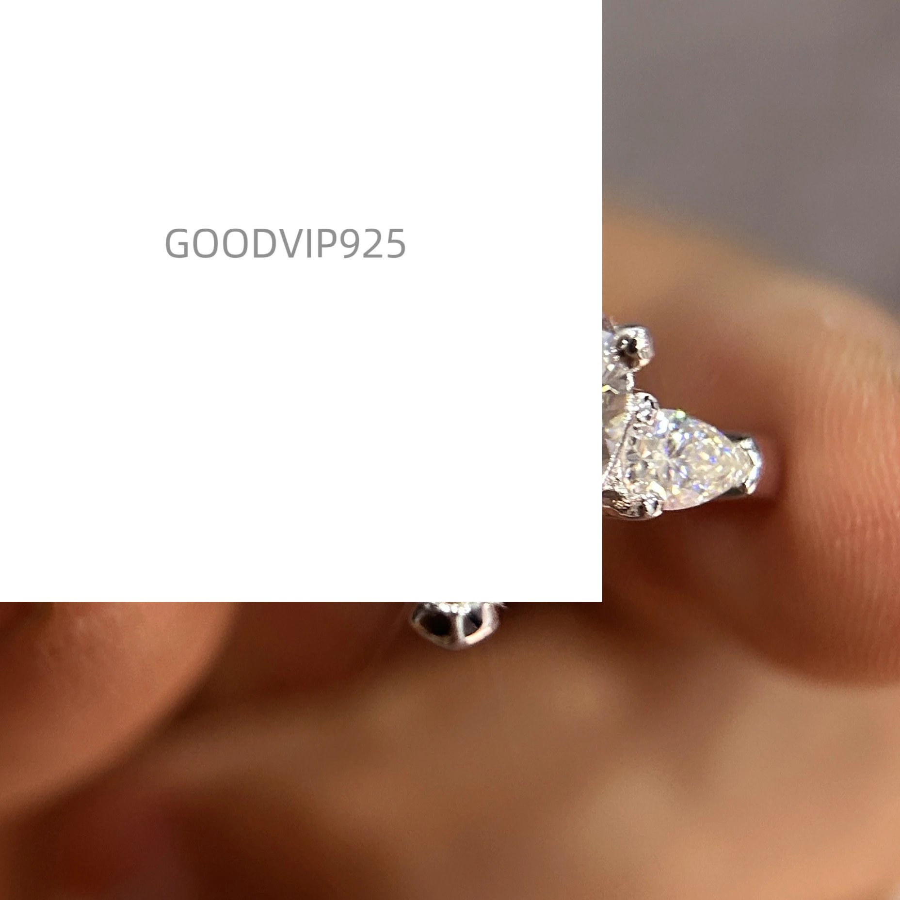 1/2/3/4CT Heart Cut Full Moissanite Engagement Rings with Pear Cut Side Diamond Wedding Ring S925 Silver Fine Jewelry for Women