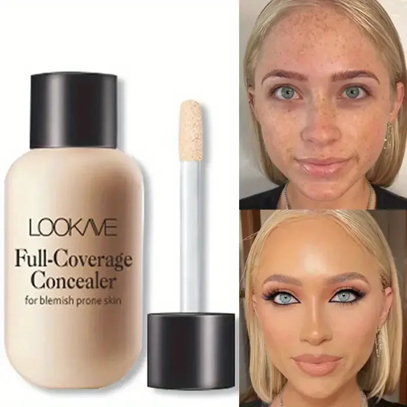 Lightweight and Compact Mini Liquid Concealer-High Coverage for Ddark Circles and BlemishesTravel-Friendly FaceMakeup Base 250813