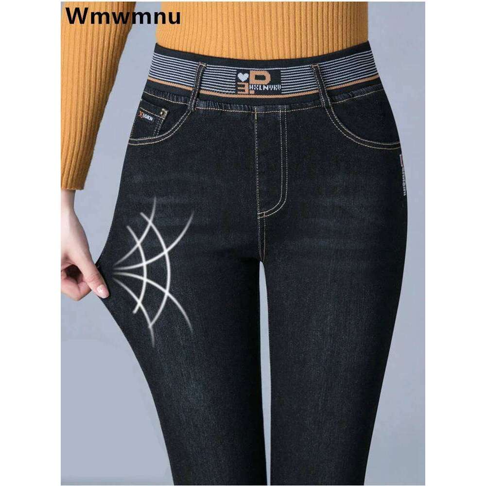High Waist Skinny Denim Pants Mom Pencil Jeans Women Casual Streetwear Big Size 36 Retro Stretch Vaqueros Korean Jeansy Pantalon