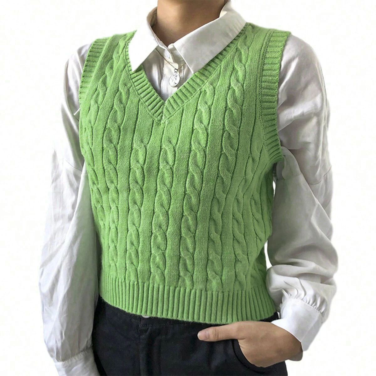 Designer Clothing Women's Knitted Vest Sweater