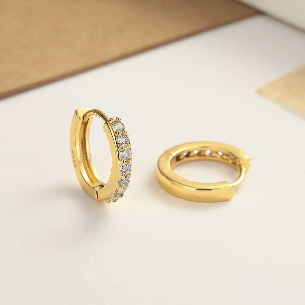 925 Sterling Silver Diamond Studded Hoop Earrings for Women Ear Buckle Circle Trend Jewelry Gift Dropshipping XJ250814