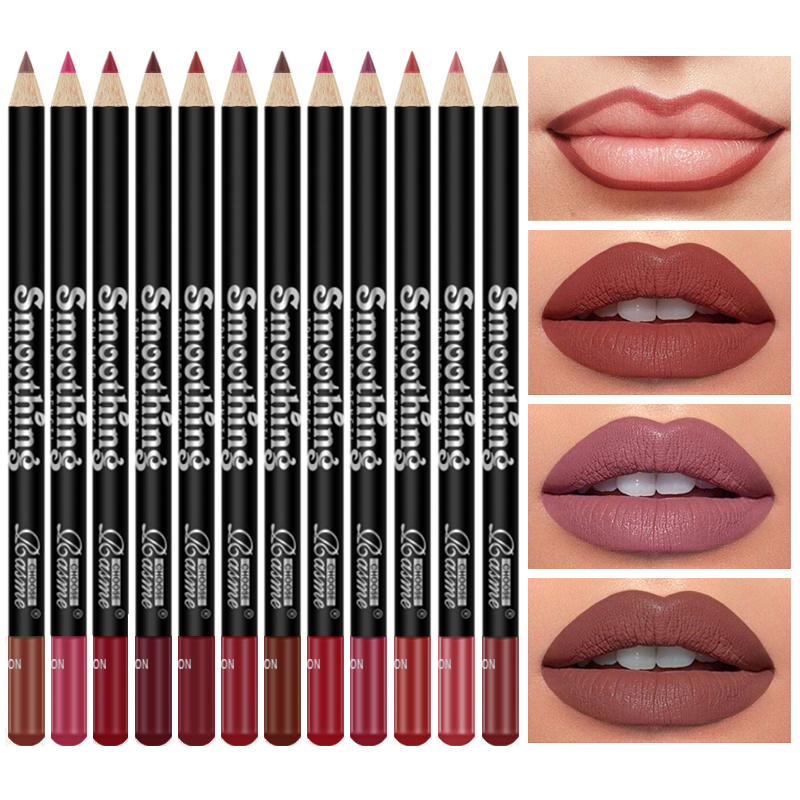 Choose Rasme 12 Colors Lip Liner Set, Waterproof Matte Lip Pencils, Long Lasting Vegan Makeup Kit for Women (Box Packed)