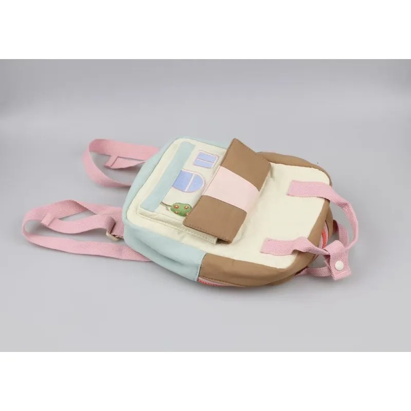 Cartoon Embroidered Kids Backpack Soft Cotton Lightweight Childrens Backpack Kids Accessories Kid Bag 250813