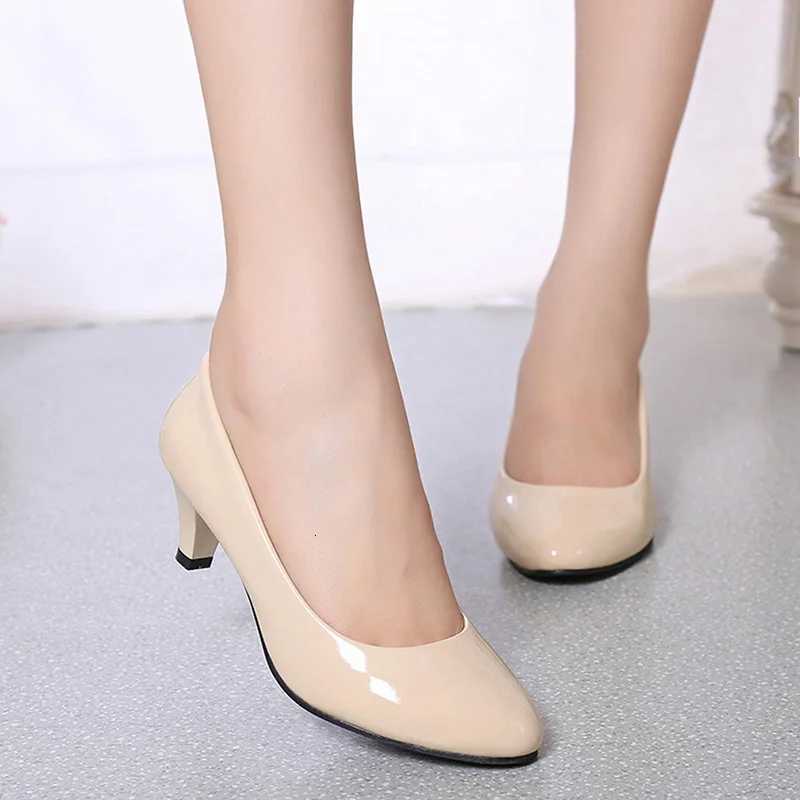 Female Pumps Nude Shallow Mouth Women Shoes Fashion Office Work Wedding Party Shoes Ladies Low Heel Shoes for Women Autumn W250814