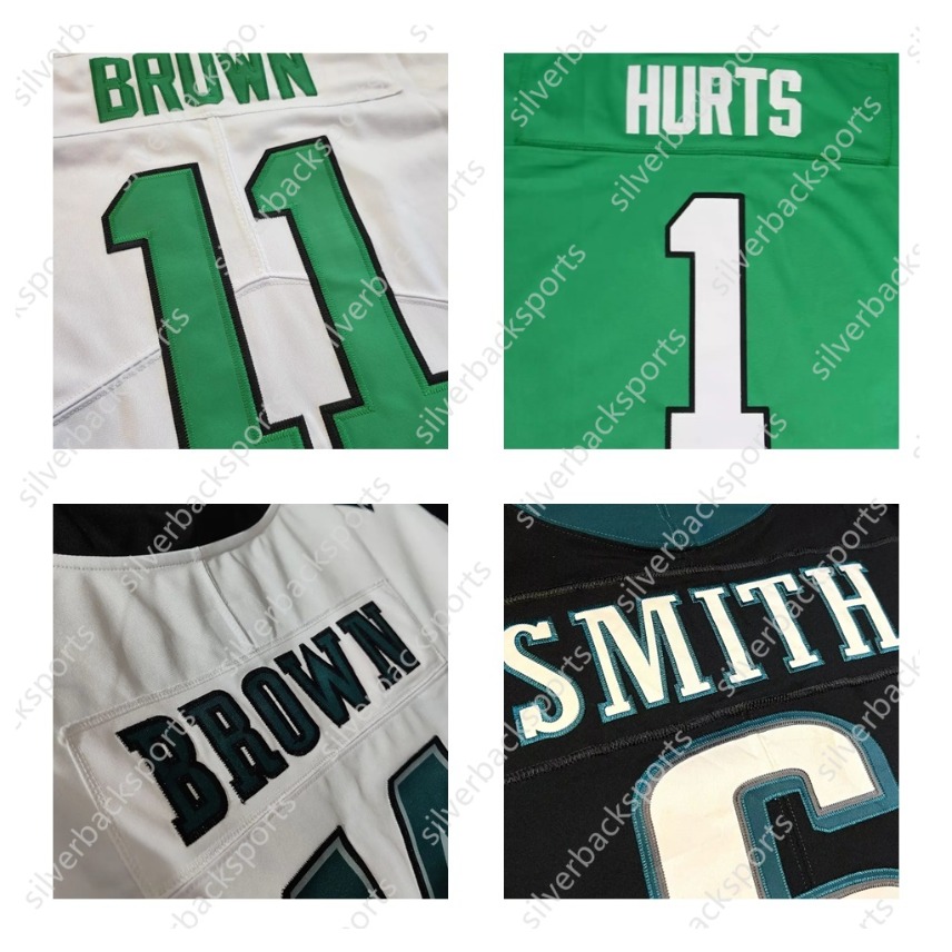 Personalized Custom Philadelphiacity 26 Saquon Barkley Jason Kelce Jalen Hurts AJ Brown DeVonta Smith Cooper DeJean Football Jerseys