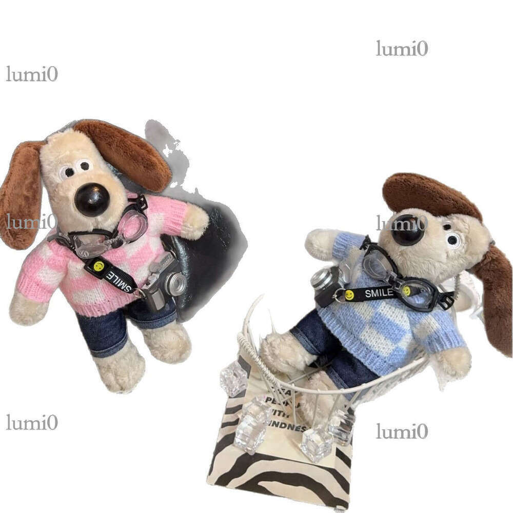 British Chief Cute Backpack Pendant Plush Doll Ornament Couple Dog Keychain Decoration Gift
