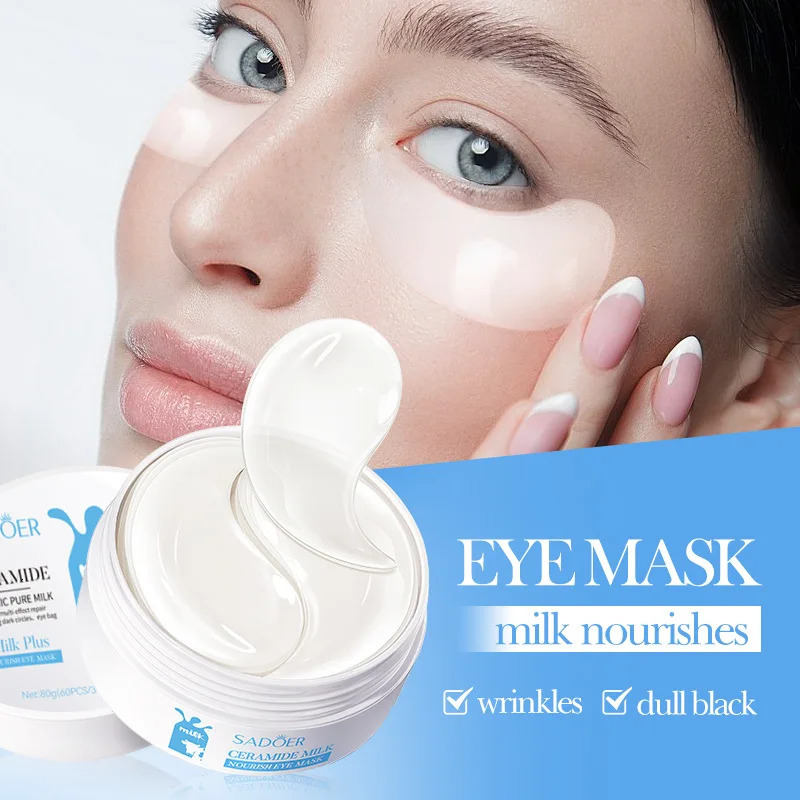 60pcs SADOER Milk Crystal Collagen Eye Mask Dark Circles Eyes Bags Eye Patches Eyes Skin Care 250813
