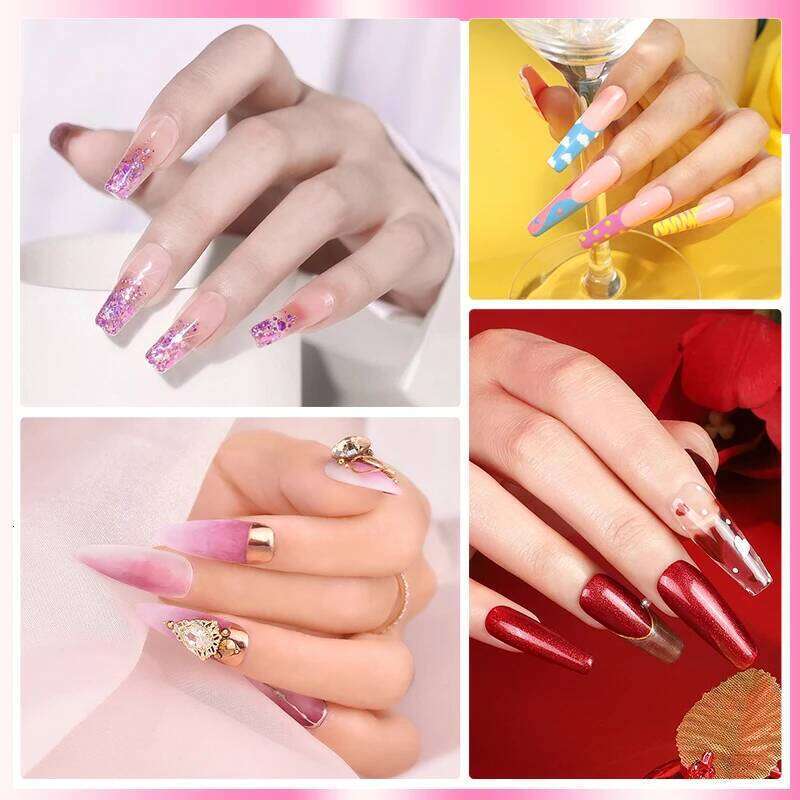 Manicure Acrylic Kit Clipper Set Semi Permanent Extension Nails Gel With UV Lamp Nail Drill Hine Tool Kit