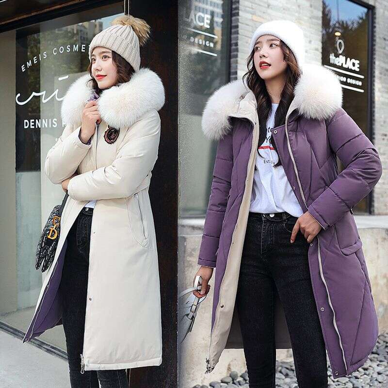 Double sided wearing style overcomes cotton coat, winter Korean version, double sided wearing women's clothing, medium long cotton coat, women 