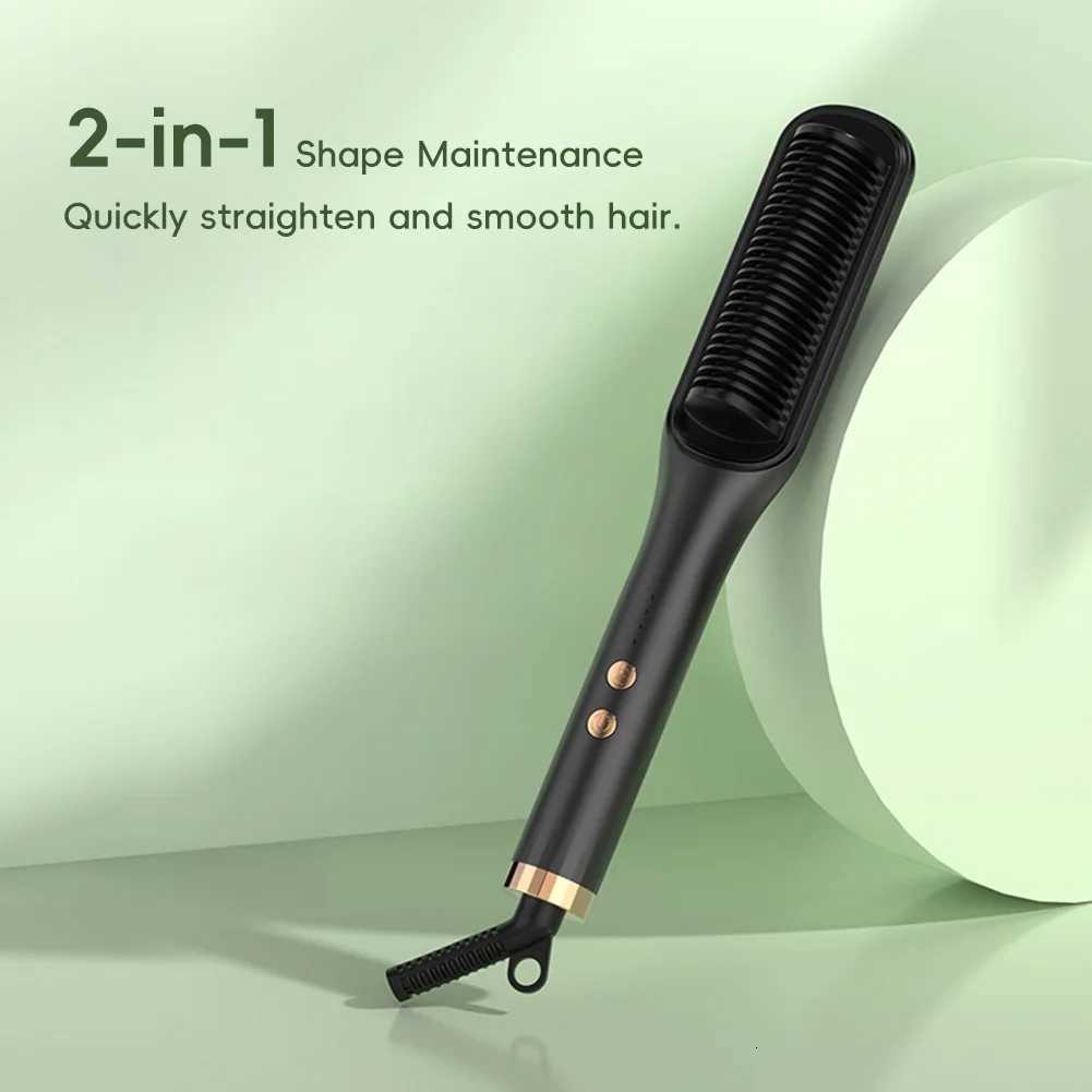 Electric Hot Comb Multifunctional Straight Hair Straightener Comb Negative Ion Anti-Scalding Styling Tool Straightening Brush W250814