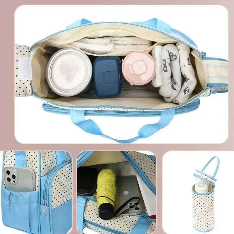 5pcs/set for Mom Multipurpose Travel Stroller Organizer Large Capacity Mommy Baby Diaper Bag Newborn Accessories