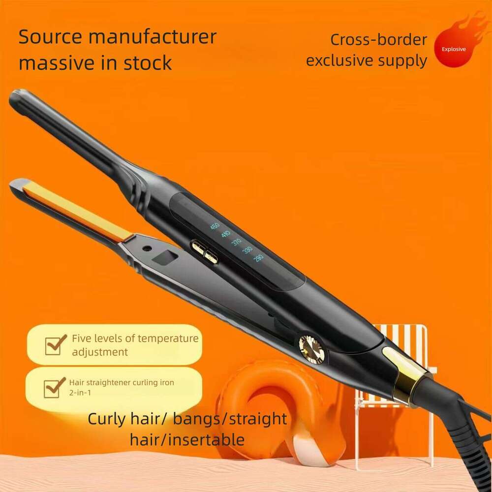 Narrow Version Tiktok Hot Selling Straight Curl Dual Use In Hair Straightener And Curler
