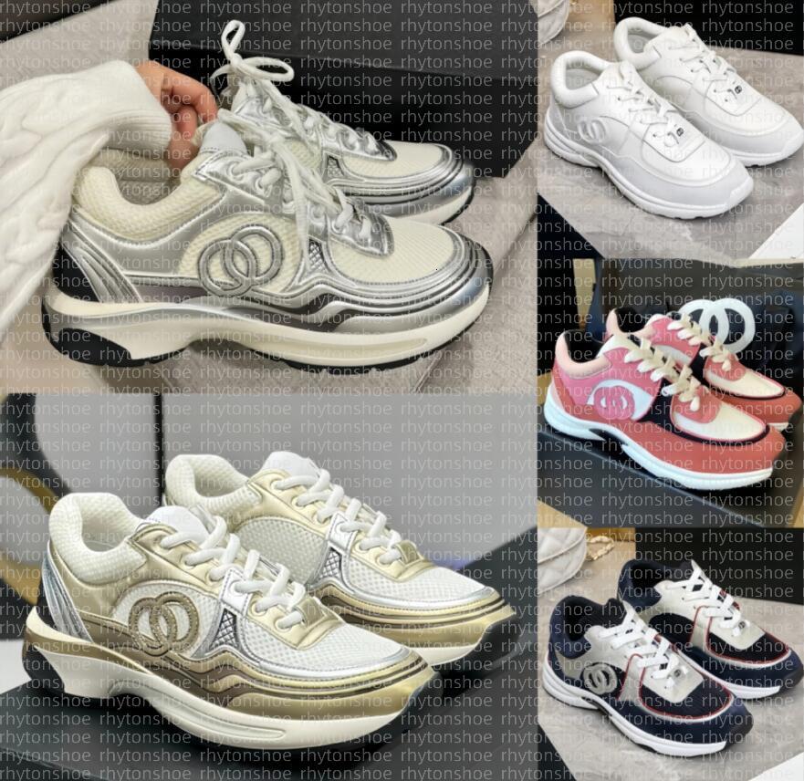 Designers sneakers women sneakers chaussures sneakers casual shoes women trainer platform sneaker classic Retro suede mesh Gold silver running shoes