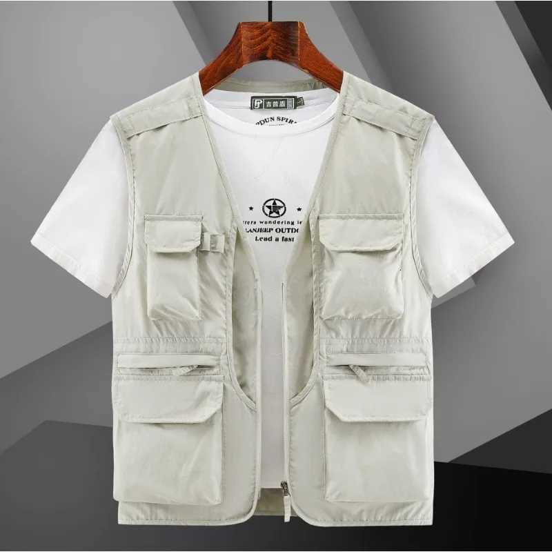 Multi-ket Summer New Mens Tactical American Hiking Fishing Vest Mens Photographer Mesh Workwear Sev Tool Vest Y250814