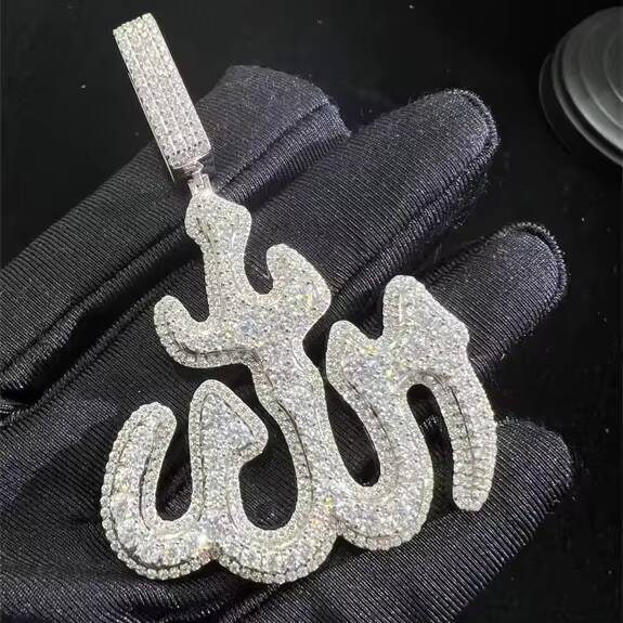 VVS Moissanite Sterling Sier Pendant Custom OEM/ODM Dia Pendants Necklace for Ladies