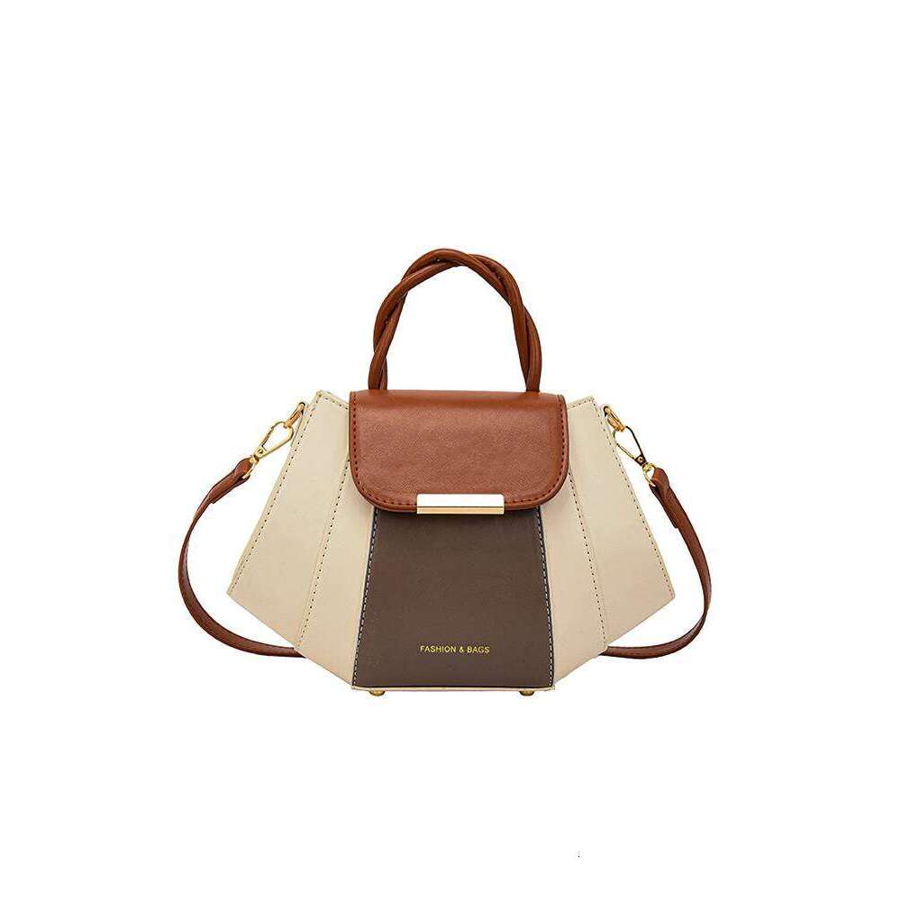 Color-Block Handbag for Women 2025 Spring/Summer Niche Design Versatile NEW free shipping Small Square High-Quality Texture Shoulder Bag