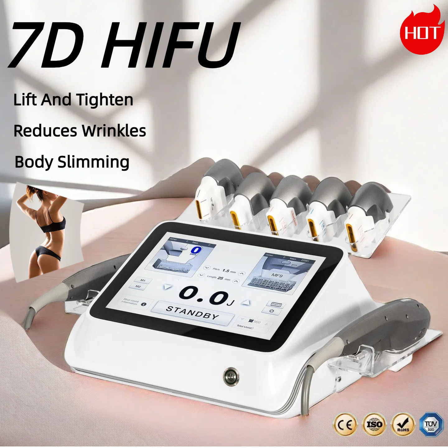 2025 NEW Body Tightening 7D HIFU Beauty SPA Machine Burning Fat Skin Firming Slimming Body Sculpt