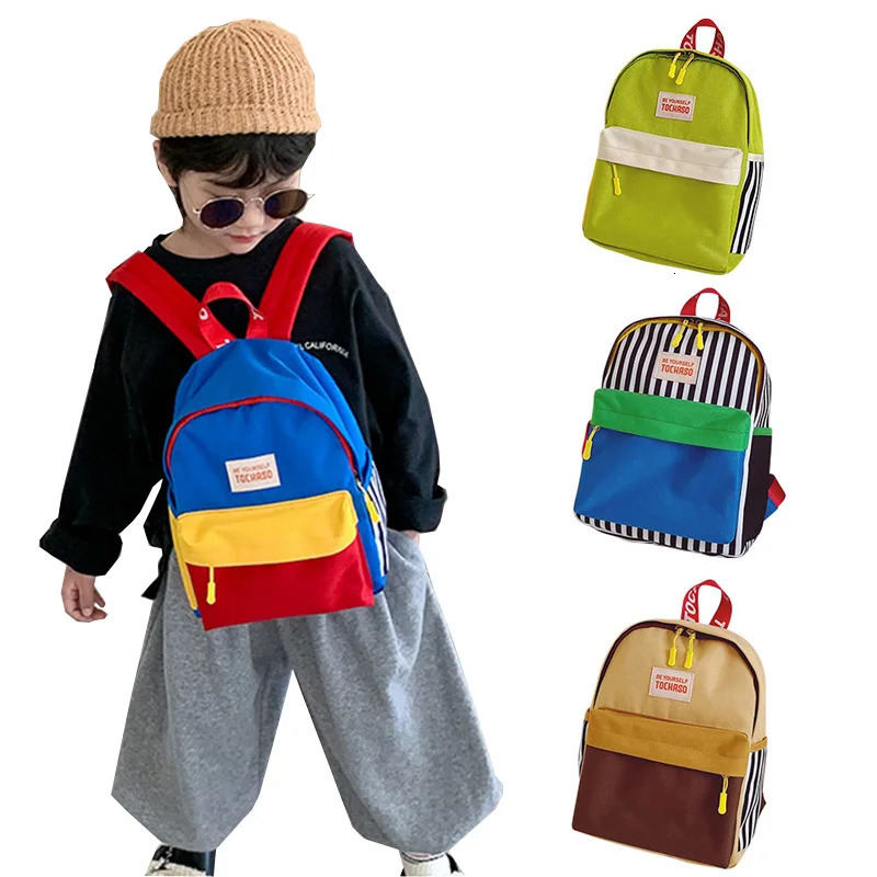 Canvas Kids Backpacks Portable Children School Bags for Girls Boys Kindergarten Schoolbag Fashion Baby Travel Bag 250813