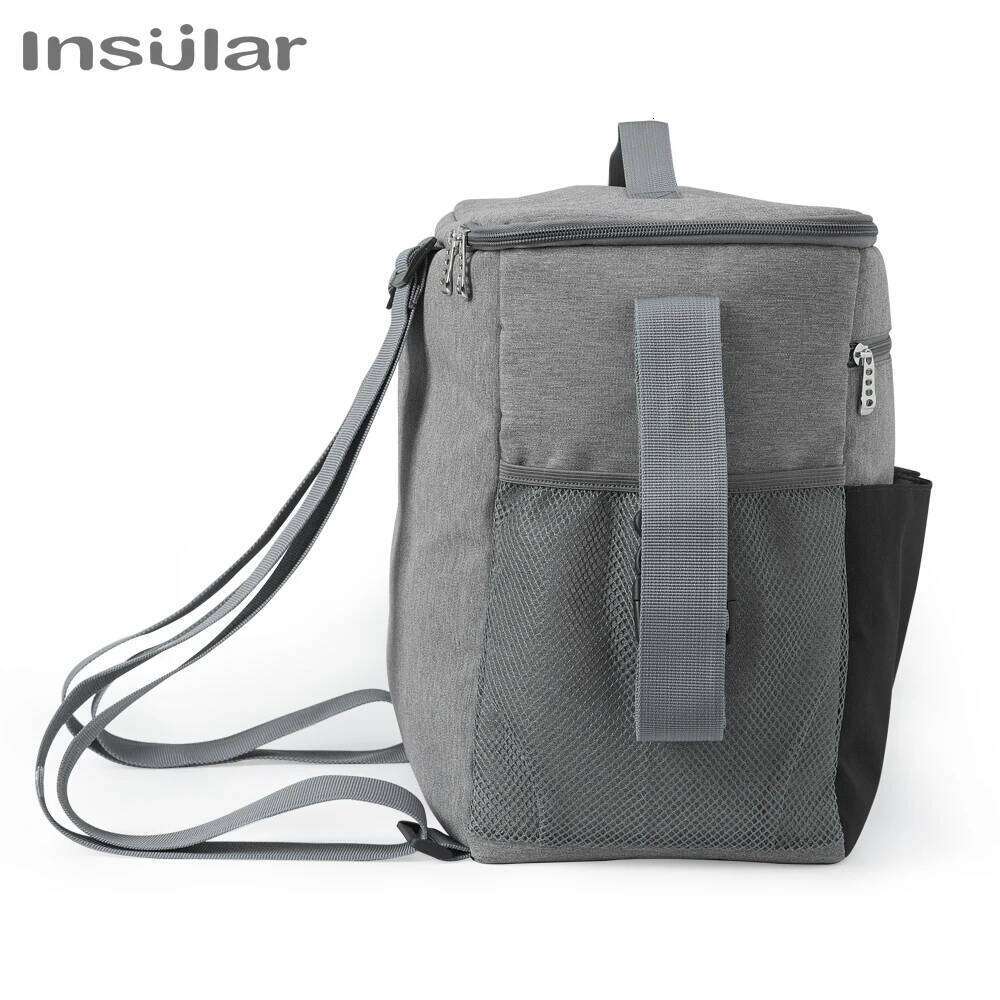 Insular Mommy Diaper Mother Large Capacity Travel Nappy Backpacks with Anti-loss Zipper Solid Baby Maternity Nursing Bags