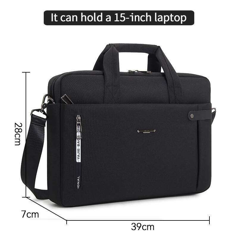 Large Briefcases For Men Canvas Tote 15.6 Inch Laptop Case Waterproof Work Bags Business Mens Shoulder Bag Office Messenger