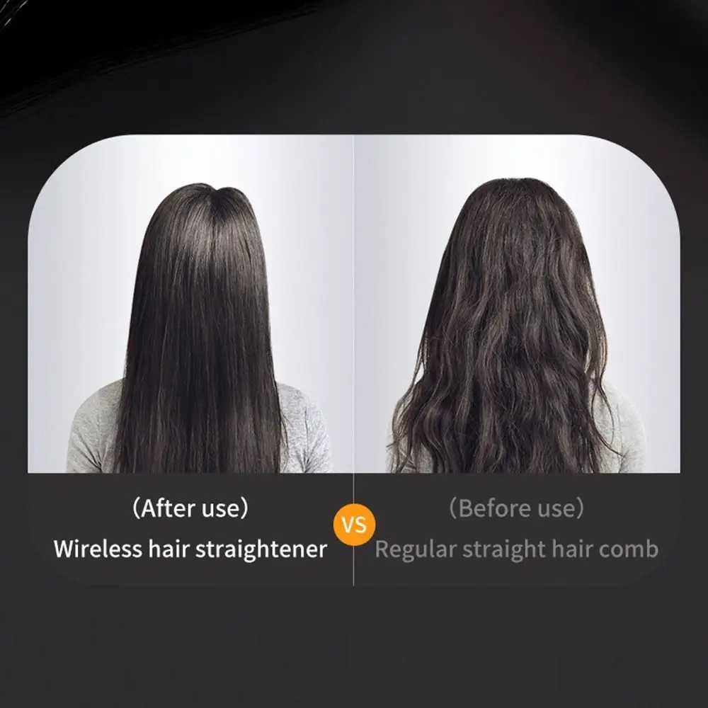 Anti-Scald Electric Hair Straightening Comb Scalable Fast Heating Negative Ion Straightening Brush Smooth Comb Teeth 3 Modes W250814