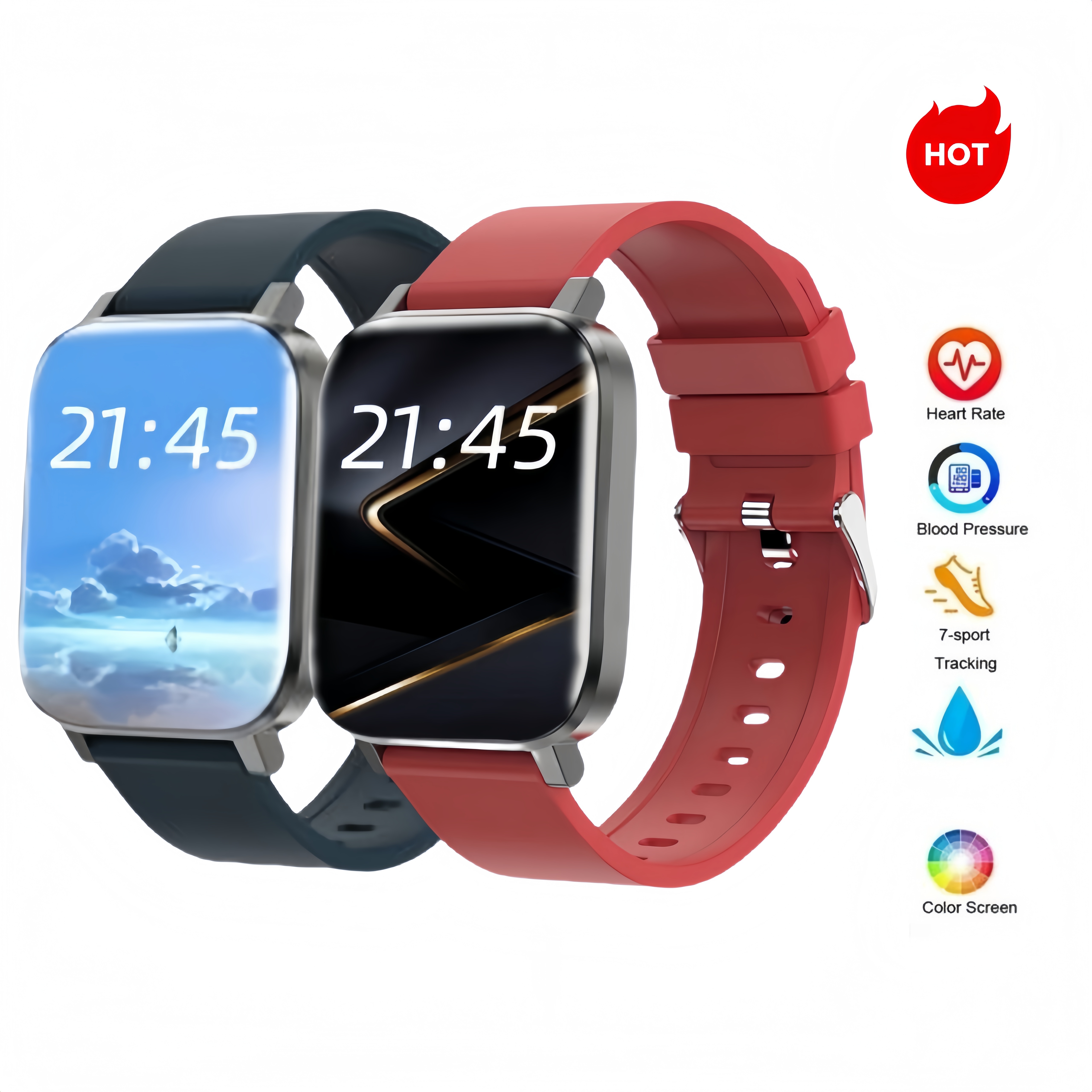 Smart watch waterproof GPS Bluetooth wireless charging phone watch is used for answering and making calls sports positioning compatible with mobile phones