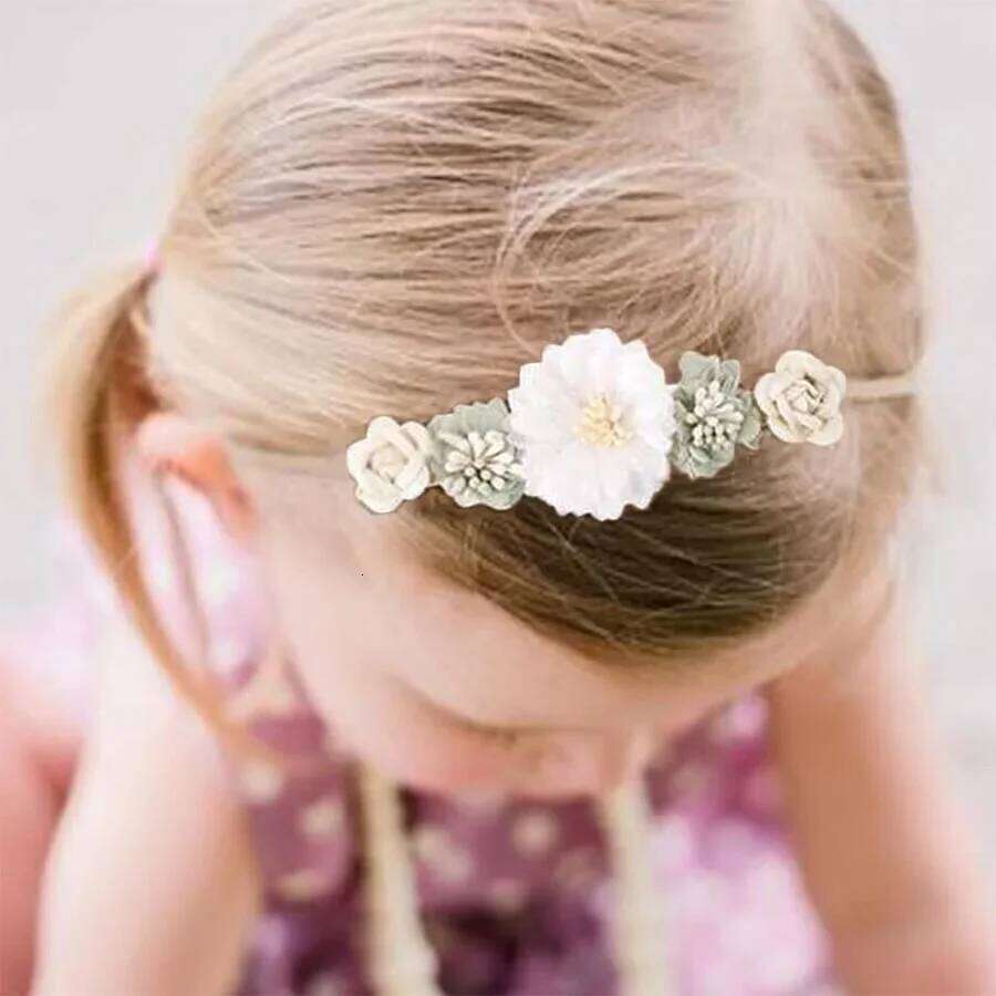 1/3pcs Baby Headbands for girls Kids Cute Flower Headwear Nylon Soft Elastic Band Gifts Toddler Headband Hair Accessories
