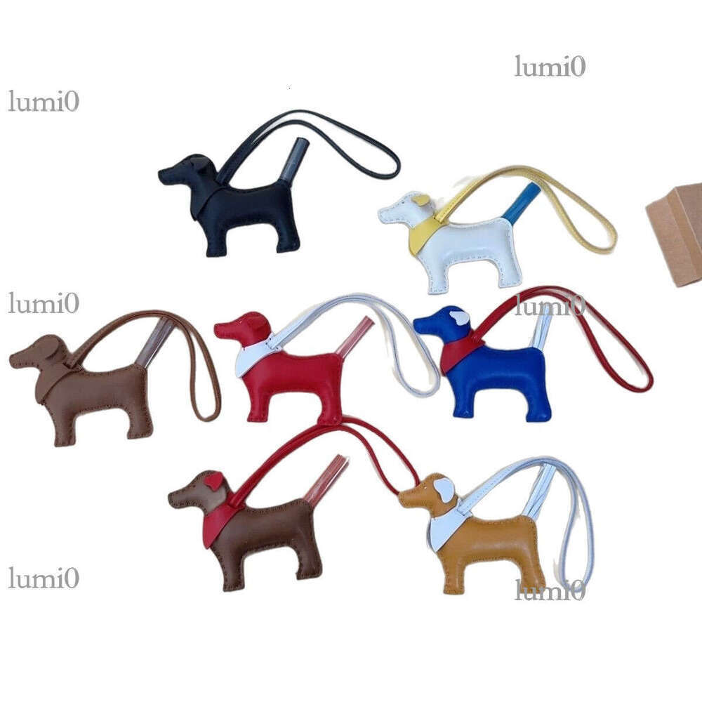 Puppy Bag Pendant New Sheepskin Hand-sewn Creative Cute Dog Hanging Decoration Car Rearview Mirror Ornament