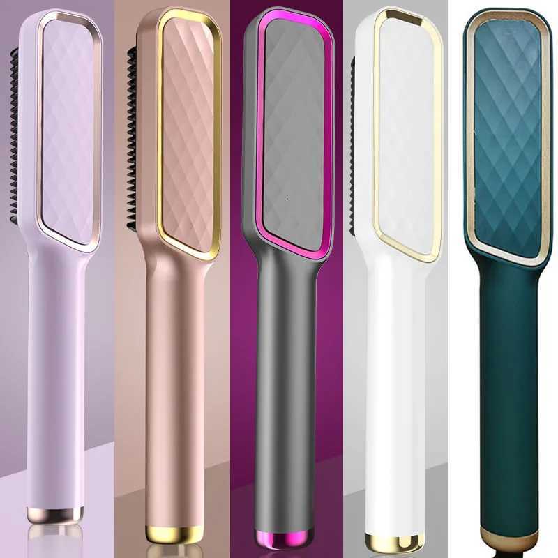 Electric Straightening Brush Hot Comb Hair Styler Negative Ion Anti Heat Damage Fast Styling Tool for Women Men Home Travel W250814