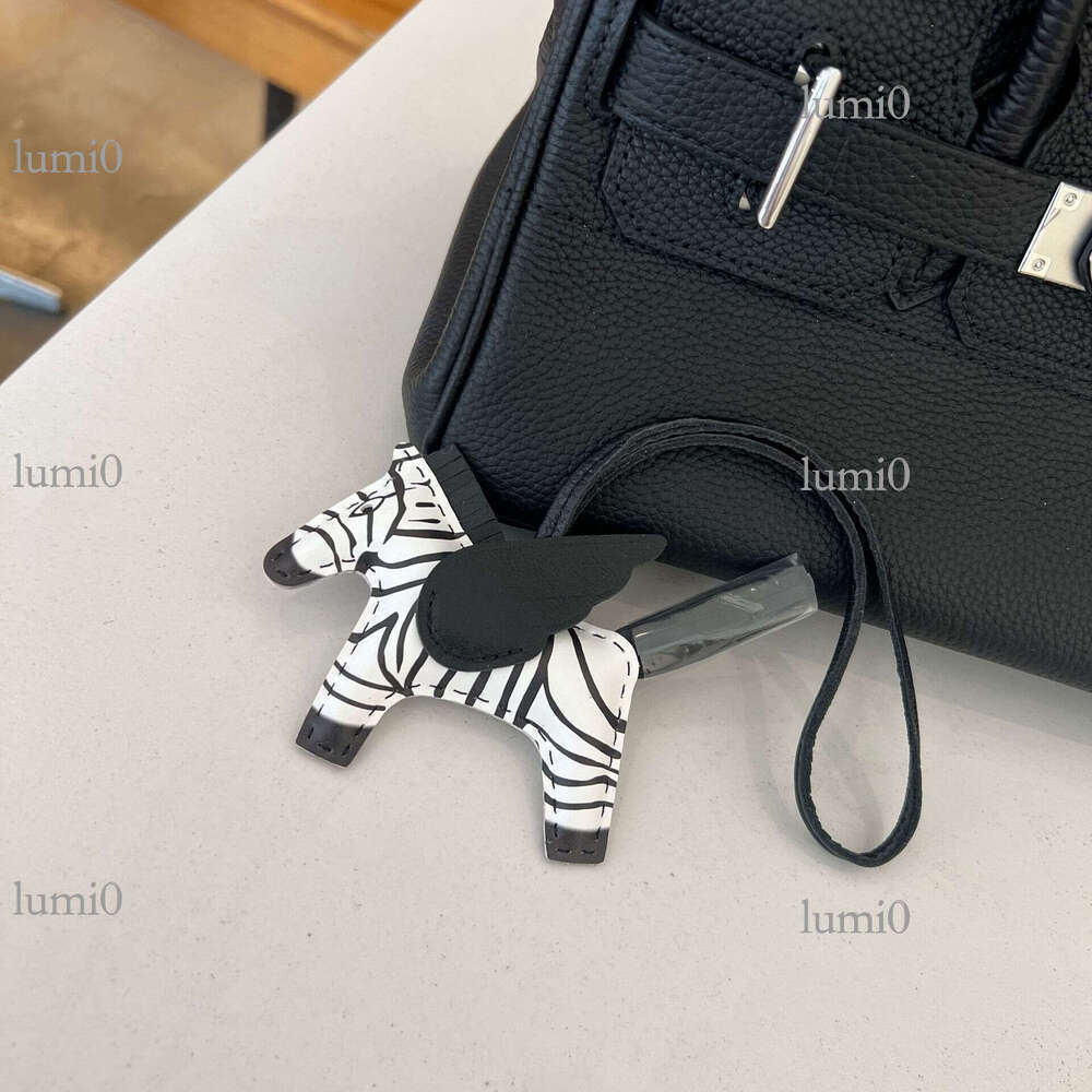 H Same Style Zebra Handmade Pegasus Bag Sheepskin Hand-stitched High-end Rodeo Little Horse Pendant Ornament