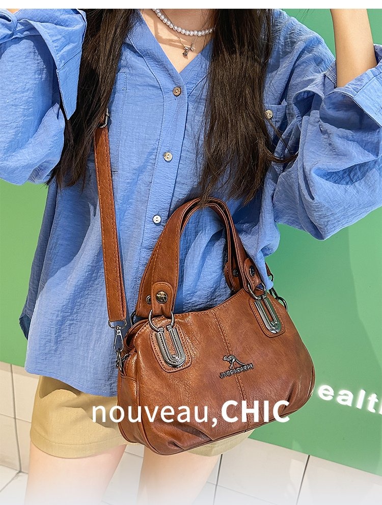 Womens One Size Fits All Zippered Shoulder Tote Bag for Everyday Use