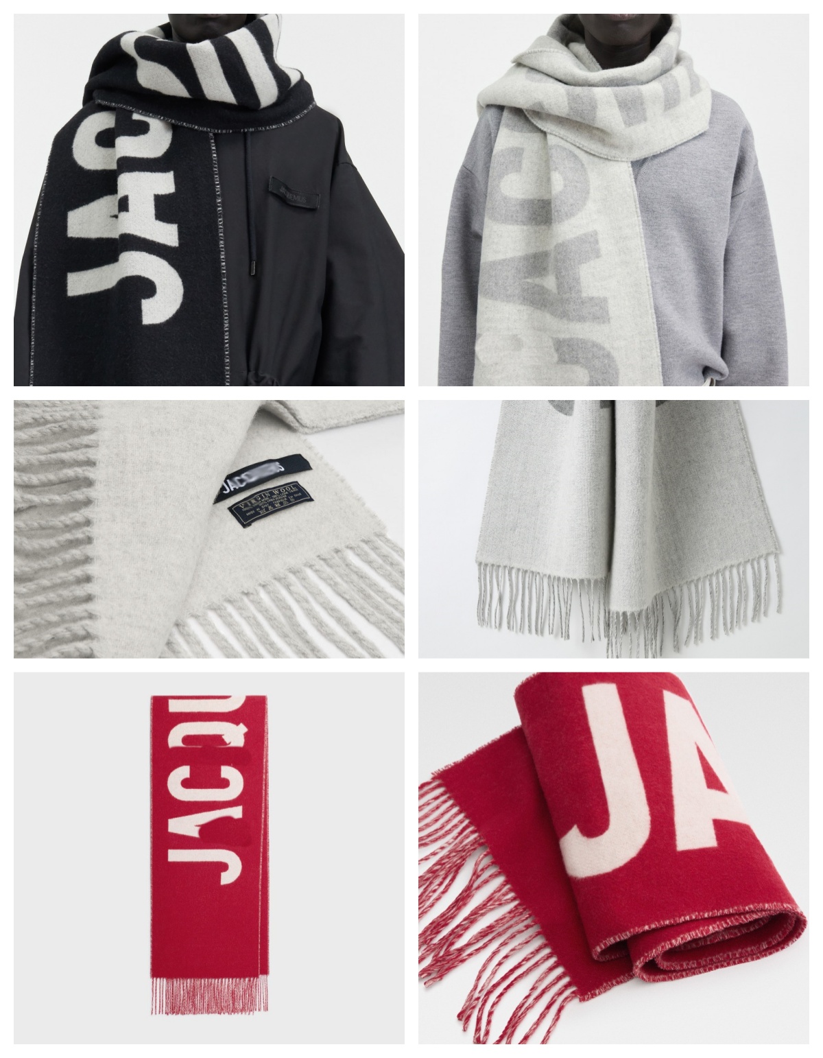 Premium 100% Wool Embroidered Tassel Fringe Scarf - Warm & Cozy Unisex Shawl, Generous 35x180cm, 2025 Fall/Winter