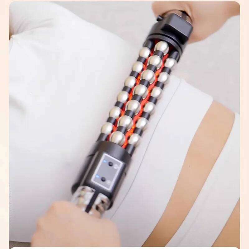 Red Light Heated Massage Device Roll 360° Rotating Lymphatic Drainage Roller For Body Anti Cellulite Slimming Massager
