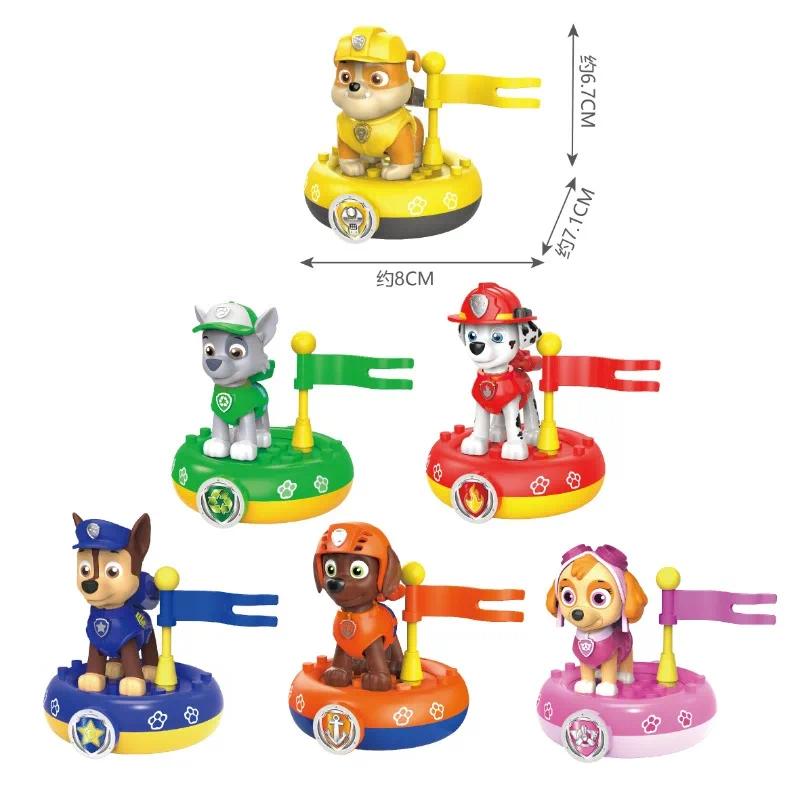 Kawaii Blind Box Authentic PAW PATROL Marshall Chase Skye Building Block Blind Box 6 Style Transformed Toys Children's Doll Gift