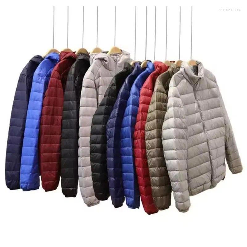 Men's Down Autumn And Winter Fashion Ultra Light Duck Jacket White Feather Warm Street Casual Clothi