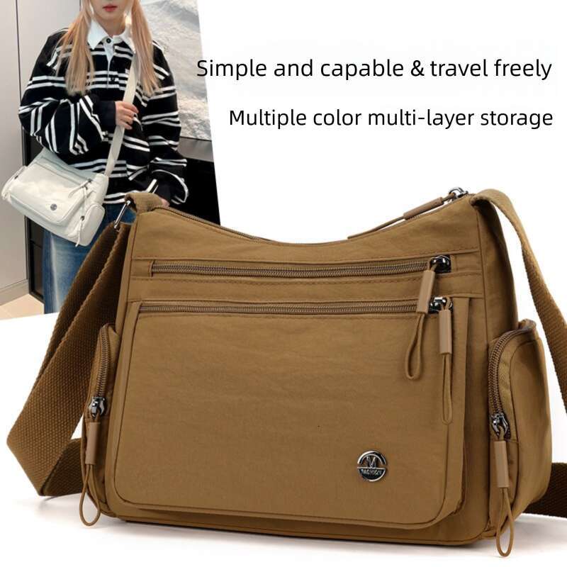 New Bags Designer Women Nylon Fabric Women's Multi-Compartment Casual Lightweight Versatile Crossbody wallet Korean Style Simple Fashionable Shou