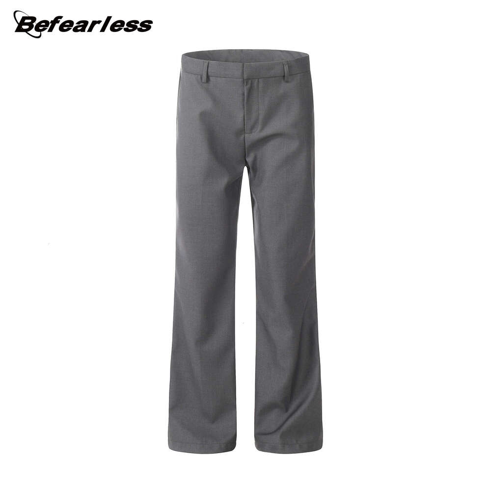 American Style Straight Slim Fit Trousers Flared Trendy Unisex Summer Casual Suit Pants B5