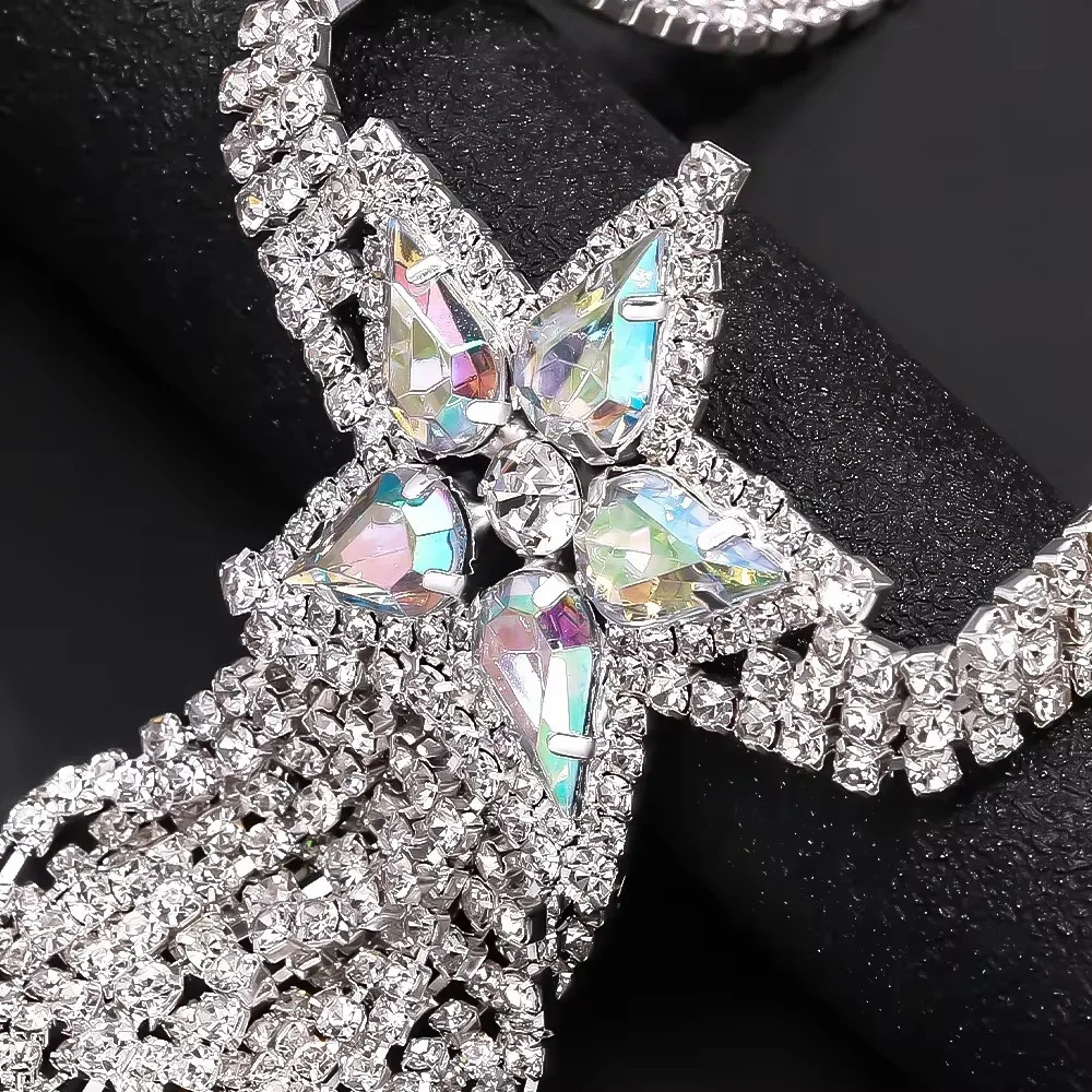 Stonefans Star Thigh Chain Tassel Body Jewelry Elastic Rope Jewelry 2024 Multirow Crystal Leg Chain Bikinis for Women 250813